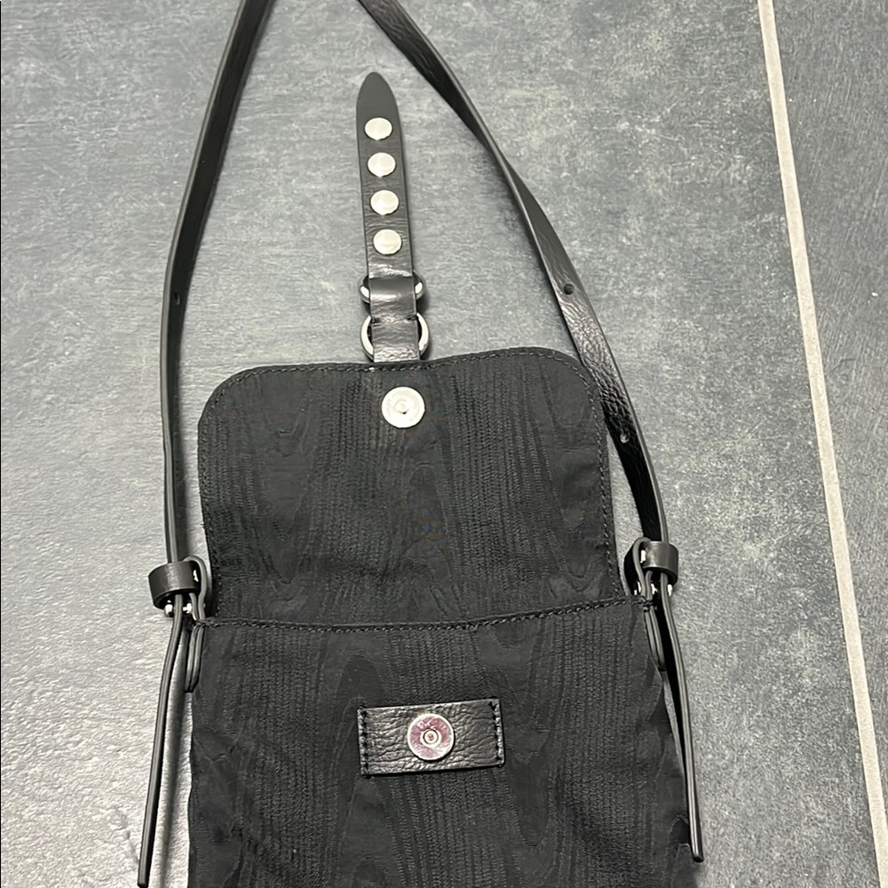 Rebecca Minkoff Bowie phone Black Crossbody Bag with Silver accents - Picture 4 of 6